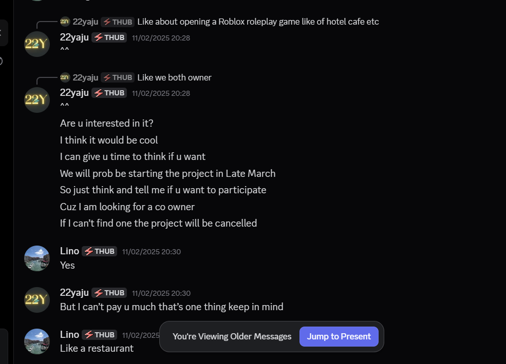 Chat with Lino about starting the project